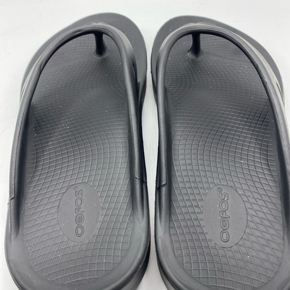 OOFOS Ooriginal Sandals Black Flip Flops, Men's Size 14 Thong Orthopedic - Picture 3 of 7